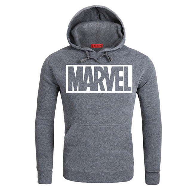 MARVEL Red Letter Printing Fashion Mens Hoodies Autumn Winter Brand Sweatshirts