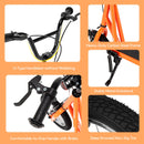 Height Adjustable Kid Kick Scooter with 12 Inch Air Filled Wheel - Orange