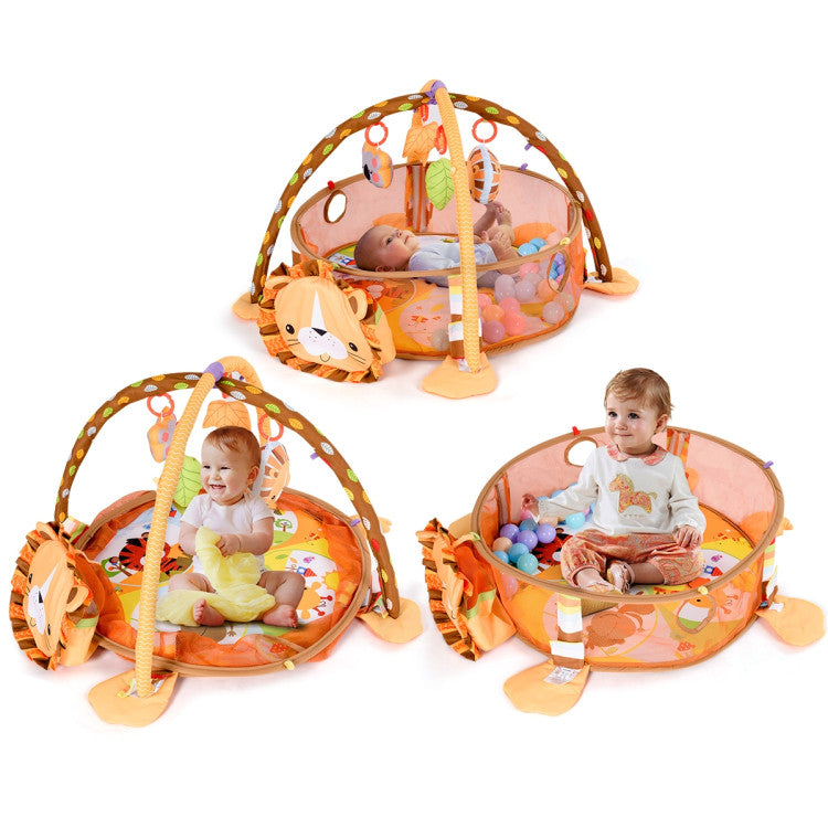 3 in 1 Cartoon Baby Infant Activity Gym Play Mat