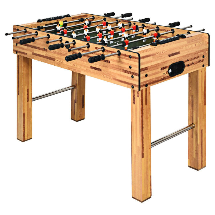 48 Inch Foosball Table Indoor Soccer Game - Brown