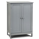 Bathroom Floor Storage Cabinet Double Door Kitchen Cupboard Shoe Cabinet White