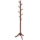 Adjustable Free Standing Wooden Coat Rack (Brown)