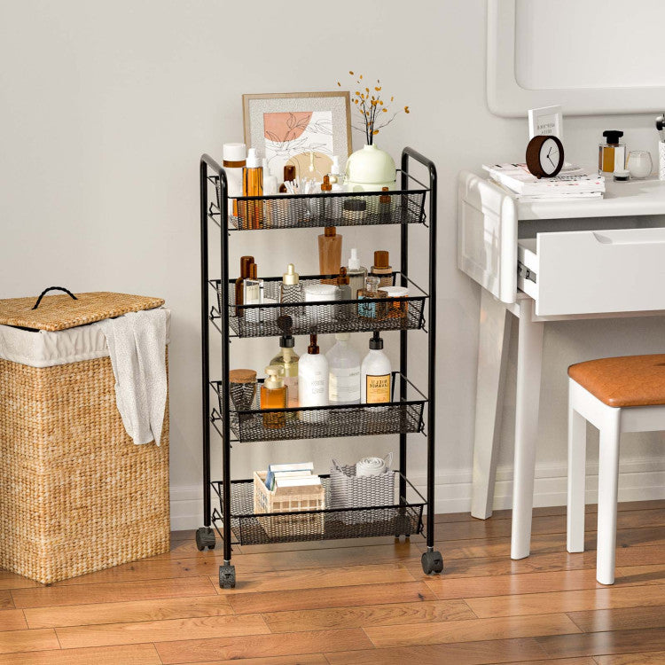Storage Rack Trolley 4 Tier Storage Rack Trolley Cart