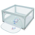 Large Safety Play Center Yard with 50 Balls for Baby Infant - White