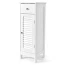 Woodern Bathroom Floor Storage Cabinet with Drawer and Shutter Door