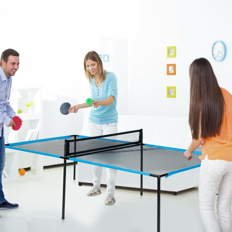 2-In-1 Ping Pong and Table Volleyball Table for Indoor and Outdoor