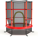 55 Inch Kids Recreational Trampoline Bouncing Jumping Mat with Enclosure Net (Navy)