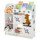Wooden Children Storage Cabinet with Storage Bins - Rocket