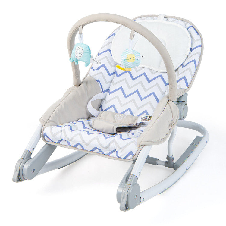 2-in-1 Baby Bouncer with 3-Level Adjustable Backrest