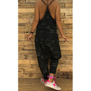 Women Jumpsuits Camouflage Print Spaghetti Strap V Neck Sleeveless