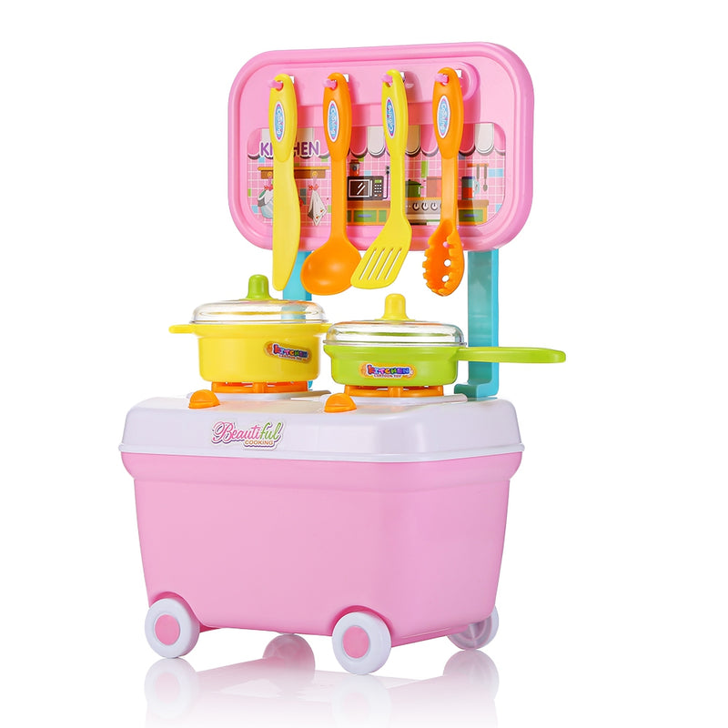 Kids Household Playset Simulation Kitchen Toys Small Cart