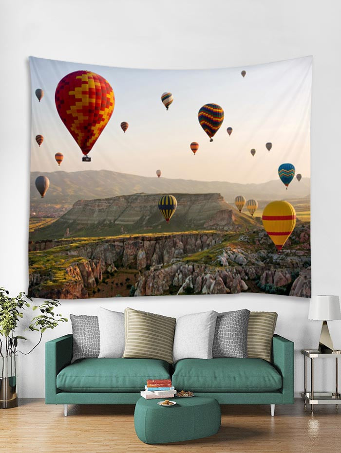 Hot Air Balloon Print Wall Tapestry