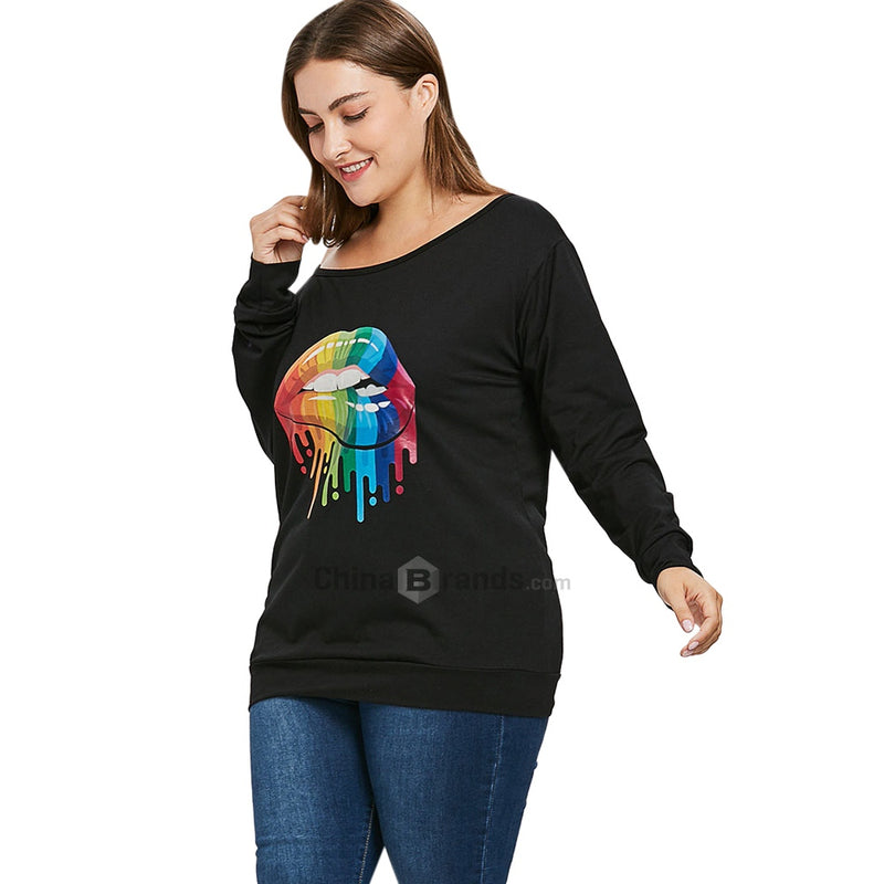 Plus Size Painting Graphic Sweatshirt
