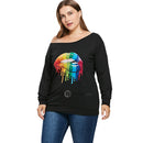 Plus Size Painting Graphic Sweatshirt