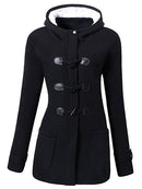 Hooded Plus Size Duffle Coat