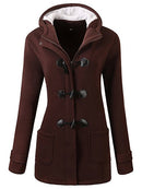Hooded Plus Size Duffle Coat