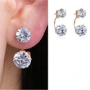 Double Rhinestone Earrings Studs
