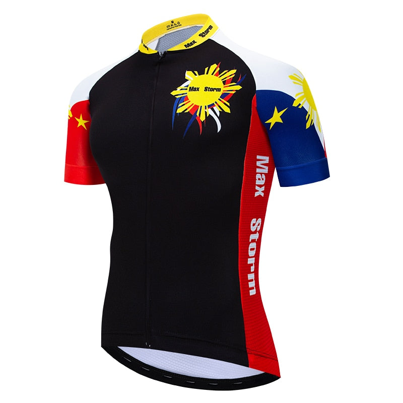 Philippines Cycling Jersey Reflective zipper 4 pocket