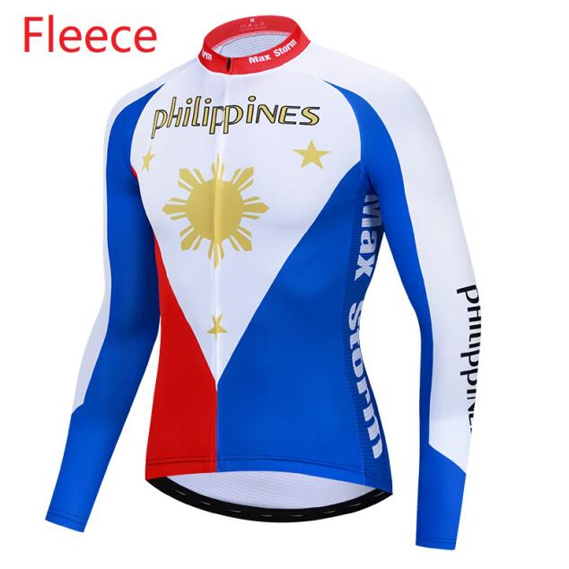 Philippines cycling jersey long sleeve Winter Thermal Fleece