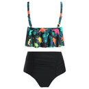 Dinosaur Print High Waist Bikini Set