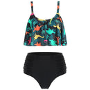 Dinosaur Print High Waist Bikini Set