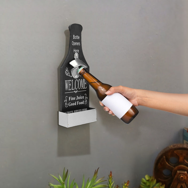Creative Bar Home Wall Decoration Wooden Beer Bottle Opener