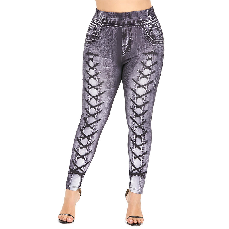 Plus Size 3D Printed Leggings