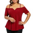 Plus Size Short Sleeve Cami T-shirt