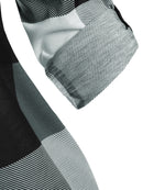 Plus Size Roll Up Sleeve Checked Top