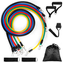 LEAJOY 11pcs / Set Natural Rubber Fitness Resistance Bands Practical Elastic Training Rope