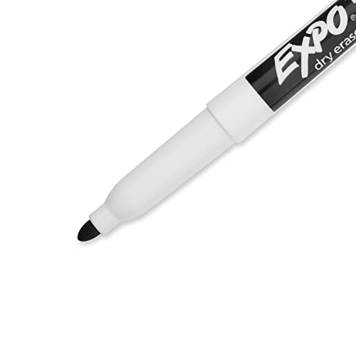 EXPO 86001 Low Odor Dry Erase Marker, Fine Point, Black (Pack of 12)