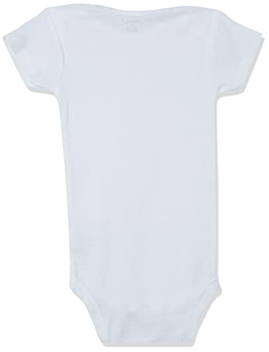 Gerber Baby 8-Pack Short Sleeve Onesies Bodysuits, Solid White, 0-3 Months