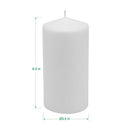 Stonebriar Tall 3x6 Inch Unscented Pillar Candles,White, 6 count
