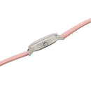 Minnie Mouse Time Teacher Stainless Steel Watch with Pink Leather Band