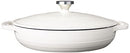 Enameled Cast Iron Casserole With Steel Knob and Loop Handles, 3.6 Quart