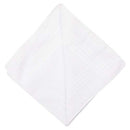 Perry Ellis 12 Pack Handkerchief (Permanent Press White with Satin Cord