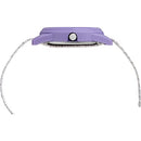 Time Machines Purple/White Sport Elastic Fabric Strap Watch