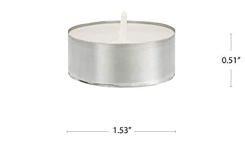 Amazon Basics 200-Pack Unscented Tealight Candles - 4 Hour Burn Time - White