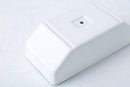 7" White Ceramic Wall Planters Vase and Copper,Drainage Hole with Bamboo Tray