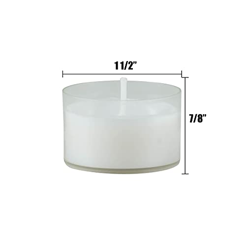96 Pack Unscented 6 to 7 Hour Extended Burn Time Clear Cup Tea Light Candles