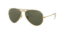 Ray-Ban Rb3025 Classic Pilot Sunglasses, Gold/Green Polarized, 58 mm