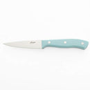 Oster Evansville 14 Piece Cutlery Set, Stainless Steel with Turquoise Handles -