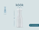Glass Carafe Pitchers, Beverage Dispensers, Clear Jugs with Plastic Lids