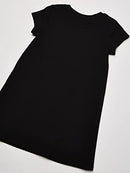 Girls' Short Sleeve Jersey Dress With Elastic Cinched Waist