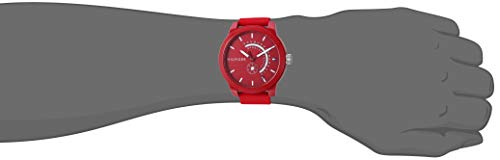 Tommy Hilfiger Men's Quartz Watch with Silicone Strap, red, 19.7 (Model: 1791480)