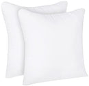 Throw Pillows Insert (Pack of 2, White) - 18 x 18 Inches Bed and Couch Pillows