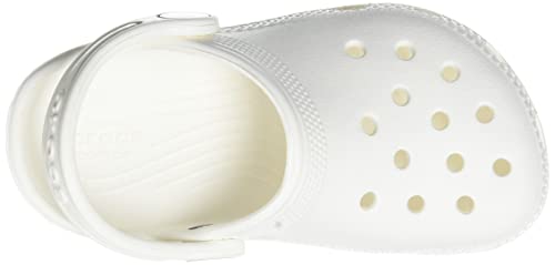 Crocs Kids' Classic Clog , White/White, 4 Big Kid