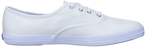 Keds womens Champion Canvas Sneaker, White, 8.5 US