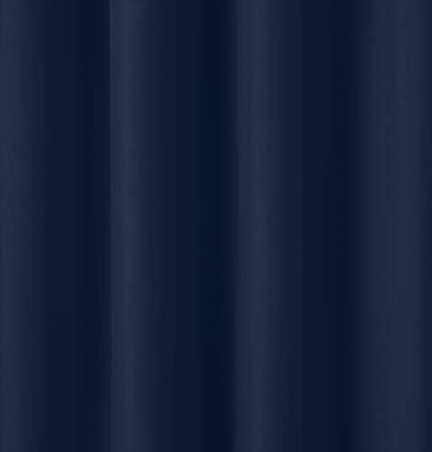 Room Darkening Blackout Window Curtains with Grommets - 52 x 96-Inch, Navy, 2 Panels