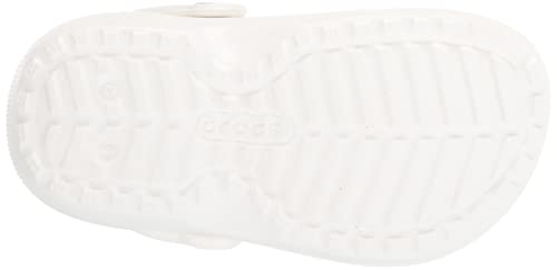 Crocs Kids' Classic Lined Clog | Kids' Slippers, White, 4 Big Kid